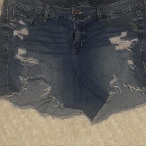 Distressed Denim Shorts